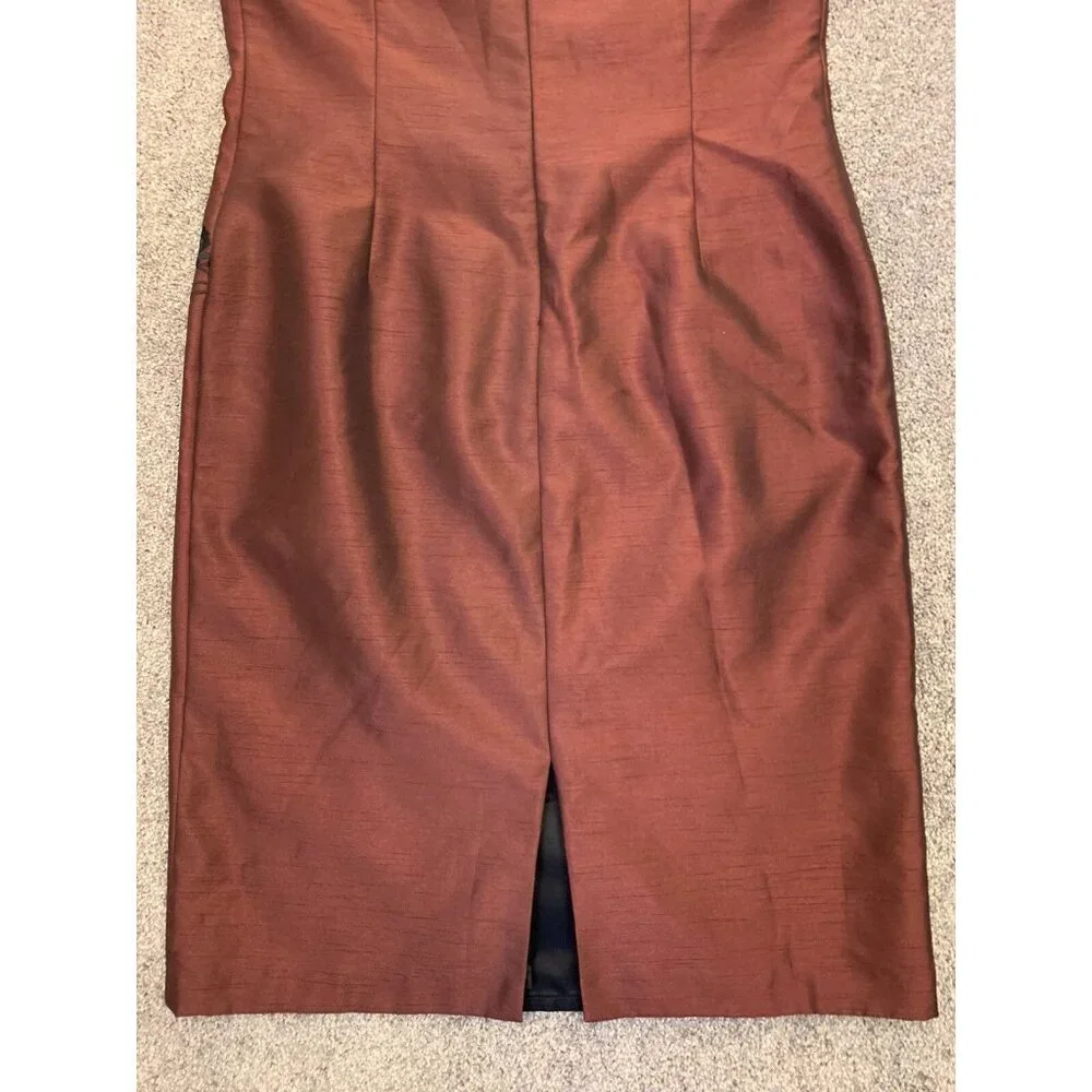 Mica Women's Dress Size 12 Floral Lined Sleeveless Back Zipper Made In USA GUC - Picture 6 of 12